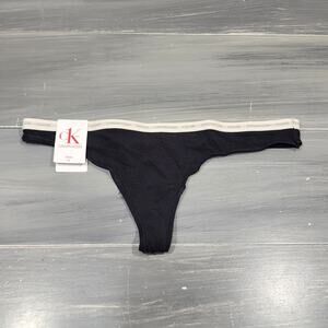 Calvin‎ Klein CKONE Thong Underwear Panties Size XSmall Cotton Blend Black
